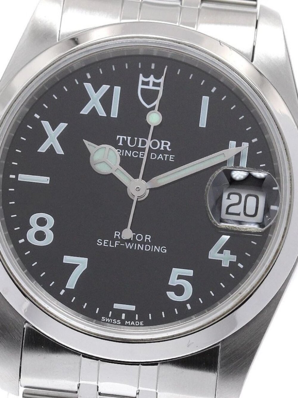 TUDOR Prince Date Unique Dial 74000N Date black Dial Automatic Men's_949031